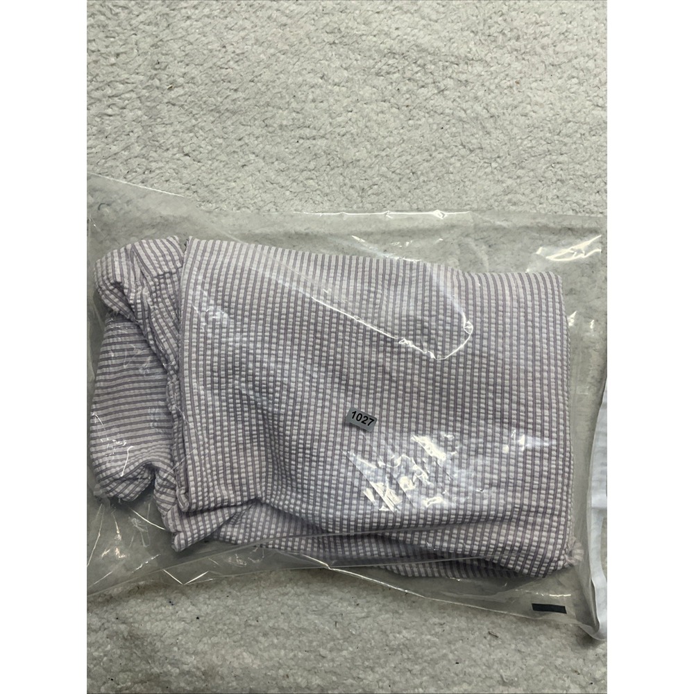 7 Diamonds Mens Purple Short Sleeve Full Buttoned Up Shirt Size L - Picture 6 of 6